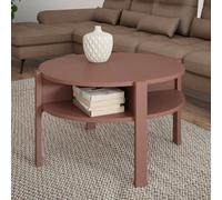 Furniture To Go Tobago Round Coffee Table With Open Shelf In Terracotta