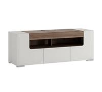 Toronto 140 cm wide TV Cabinet In White and Oak, none