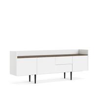 Furniture To Go Unit Sideboard 2 Drawers 3 Doors in White and Walnut - White - 195.5 - 1