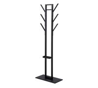 Furniture To Go Vinson Coat Hanger, Frame And Base Matt Black Powder Coated Steel, 56X28X165 Cm