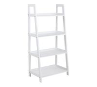 Wally Bookcase with 4 Shelves in Black, White