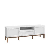 Wensley 2 Door 1 Drawer TV Unit in Light Grey and Oak
