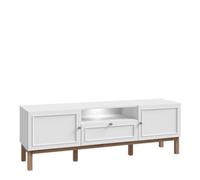 Furniture To Go Wensley 2 Door 1 Drawer Tv Unit In Light Grey And Oak Inc Led Lighting