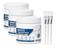 Furniture Touch-Up Paste with Brush,40g White Touch Up Paint,Multi-Surface White Paint, (3PC)