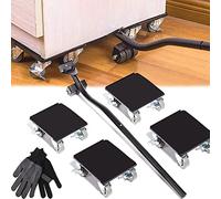 Furniture Transport Dolly, Furniture Lifter Furniture Mover 800kg Load Capacity Non-Slip Coating Heavy Duty Furniture Moving Tool With 4 Dollies 1 Lifter 1 Pair Of Gloves For Easy Moving Furniture