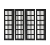 Furniture Vent Grille 4pcs Black Aluminum Alloy 80x250mm for Cabinet
