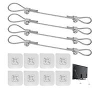 Furniture Wall Anchor,20PCS No-Drill Adhesive Anti Tip Furniture Anchors for Baby Proofing,TV Safety Straps Child Safety,Secure Flat Screens Fix to Wall,Cabinet,Dresser,Stand or Desk