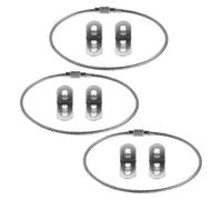 Furniture Wall Anchor Anti Tip 3 Sets Iron Silver for Child Safety
