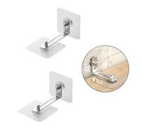 Furniture Wall Anchor Pack of 2, Transparent Wall Anchor Adhesive Fasteners, no Drill Furniture Anchor kit for Dresser, Cabinet or Bookcase, Keep Home and Family Away from Tipping Accidents