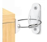 FURNITURE WALL STRAPS | Heavy Duty Kids Proof Dresser Straps - Designed for protecting kids pets from falling furniture, wall connector safety bracket for dresser cabinet bookshelf marble etc
