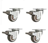 Furniture Wheel Kit 360° Swivel Caster Wheels with Brakes 120 LB Load Capacity Rubber Workbench Wheels HeavyDuty Rolling Casters for Easy Mobility
