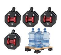 Furniture Wheels - 4-Piece Heavy Duty Self-Adhesive Swivel Caster Wheels | Replacement Casters For Office Storage Work Floors Outdoor Garage And Indoor Home Use