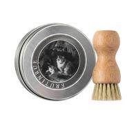 Furniture Wood Wax, 70g Protective Paste, Portable Jar with Brush, Sturdy Finish with Smooth Texture, Household Supplies, 5.1x1.57inches Care for Table Chair Cabinet Door Frame Stairs Picture Tray