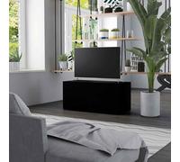 Vidaxl Tv Cabinet Black 80X34X36 Cm Engineered Wood