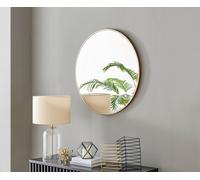 Emma Round Gold Frame Wall Mirror OLD - Gold / 80cm