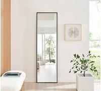 Furniturebox Emma Full Length Extra Large 170X50Cm Black Framed Rectangular Vertical Living Room Hallway Wall Mirror