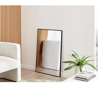 Furniturebox Emma Small 100X66Cm Black Framed Rectangular Vertical Living Room Hallway Wall Mirror