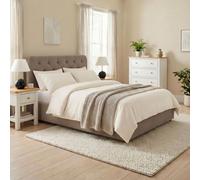 FurnitureboxUK Hayden Taupe Velvet Ottoman Double Bed Frame in Beige FurnitureboxUK Beige Double