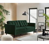 Furniturebox Jenna 3 Seater Emerald Green Velvet Sofa With Solid Wood Frame