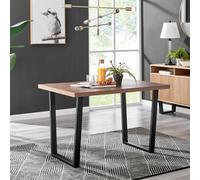 FurnitureboxUK Kylo 120cm 4-Seater Rectangular Dining Table With U Legs in Brown FurnitureboxUK Brown