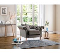 FurnitureboxUK Olivia Modern Hand Crafted Soft Touch Velvet Armchair With Wooden Frame in Grey FurnitureboxUK Grey