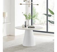 FurnitureboxUK Palma 120cm 6-Seater Round Pedestal Dining Table In Multiple Finishes in Beige FurnitureboxUK Beige