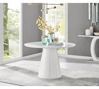 FurnitureboxUK Palma 120cm 6-Seater Round Pedestal Dining Table In Multiple Finishes in White FurnitureboxUK White
