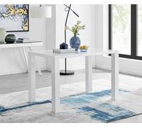 Furniturebox Pivero Rectangular 4 Seater White High Gloss Dining Table For Simple Elegant Minimalist Style Dining Room