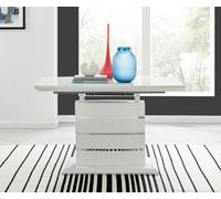 FurnitureboxUK Renato 120cm 4 / 6 Seat Modern High Gloss Extending Dining Table in White FurnitureboxUK White