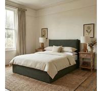 Furniturebox Tilly Green Fabric Ottoman Double Bed Frame - Double Ottoman Storage Bed - Ottoman Bed With Storage - Double Bed