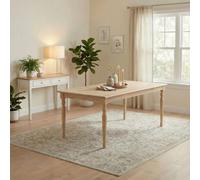 FurnitureboxUK Aalto Rectangle White Oak Wood 6-8 Seater Dining Table in Light Brown FurnitureboxUK Light Brown