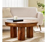 Furniturebox Uk Amy Round Solid Mango Wood Coffee Table
