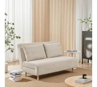 FurnitureboxUK Bobby Cream Jumbo Corduroy Double Folding Sofa Bed FurnitureboxUK Cream