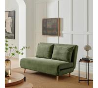 FurnitureboxUK Bobby Green Jumbo Corduroy Double Folding Sofa Bed FurnitureboxUK Green