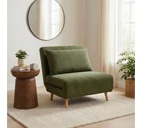 FurnitureboxUK Bobby Green Jumbo Corduroy Single Folding Sofa Bed Chair FurnitureboxUK Green
