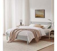 Furniturebox Uk Declan Light Grey Solid Pine King Size Bed Frame