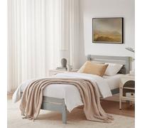FurnitureboxUK Declan Solid Pine Single Bed Frame in Light Grey FurnitureboxUK Light Grey Single