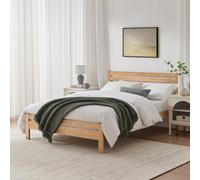 FurnitureboxUK Declan Solid Pine Double Bed Frame in Light Oak FurnitureboxUK Light Oak Double