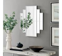 Furniturebox Uk Deco Small 1920S Inspired Art Deco Silver Framed Wall Mirror