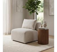 Furniturebox Uk Drift Cream Boucle Armless Armchair For Modular Sofa