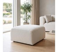 Furniturebox Uk Drift Cream Boucle Fabric Footstool
