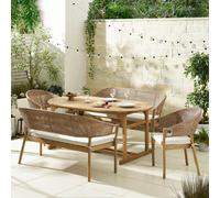 Furniturebox Uk Hamburg & Asa 8 Seat Extending Table Garden Dining Set