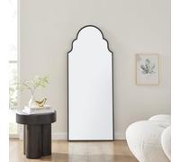 Furniturebox UK Hima Moroccan Arch Mirror - Black Metal Frame - Stylish Decorative Mirror for Hallways, Bedrooms, Living Rooms and Dining Rooms