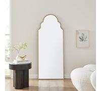 Furniturebox UK Hima Moroccan Arch Mirror - Gold Metal Frame - Modern Stylish Ornate Decorative Gold Mirror for Hallways, Bedrooms, Living Rooms and Dining Rooms - Glam Royalcore