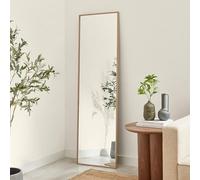 Furniturebox UK Inga Oak Wood Wall Mirror 170x50cm Full Length Rectangle Long Mirror - Real Wooden Veneer Frame - Minimalist Scandi Style - Horizontal or Vertical Hanging - Hallway Bedroom Living Room
