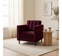 Furniturebox Uk Jenna Maroon Velvet Armchair