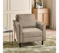 Furniturebox Uk Logan Beige Fabric Armchair