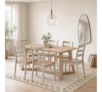 Furniturebox Uk Lulworth Whitewashed Wood Dining Table 6 Light Grey Lynton Chairs