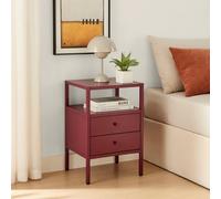 FurnitureboxUK Lykke Metal Storage Bedside Table in Purple FurnitureboxUK Purple