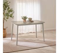 Furniturebox Uk Lynton Rectangular White & Grey Wood 4 Seater Dining Table